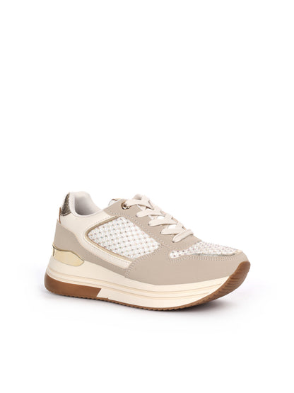 Sneakers beige donna Laura Biagiotti 9641 dal design raffinato