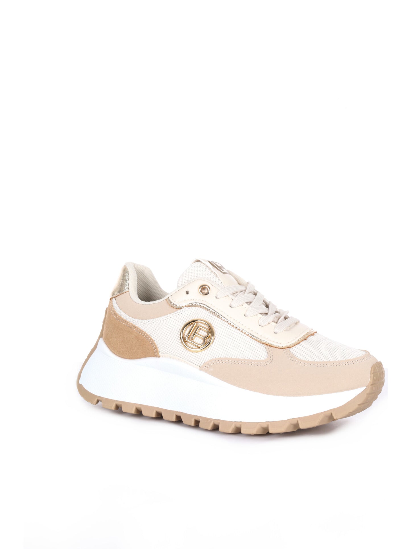 Sneakers beige donna Laura Biagiotti 9647 dal design versatile