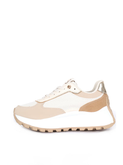 Sneakers beige donna Laura Biagiotti 9647 dal design versatile