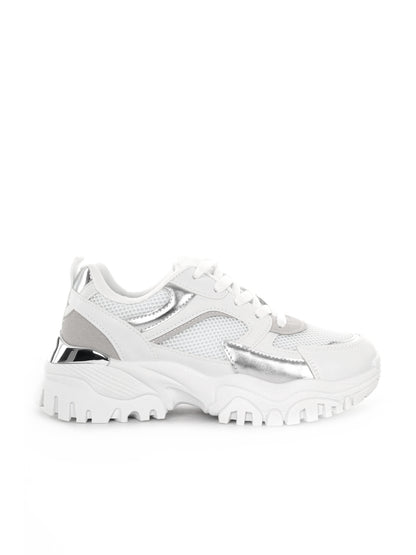 Sneakers bianche con zeppa Laura Biagiotti da donna