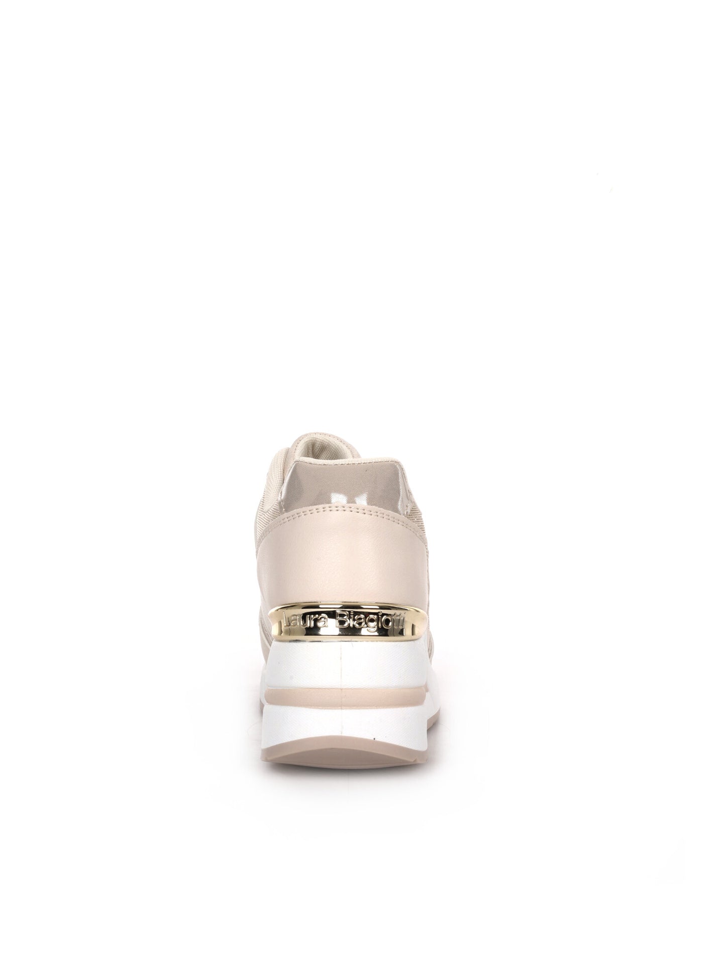 Laura Biagiotti 9655, sneakers donna beige con dettagli eleganti