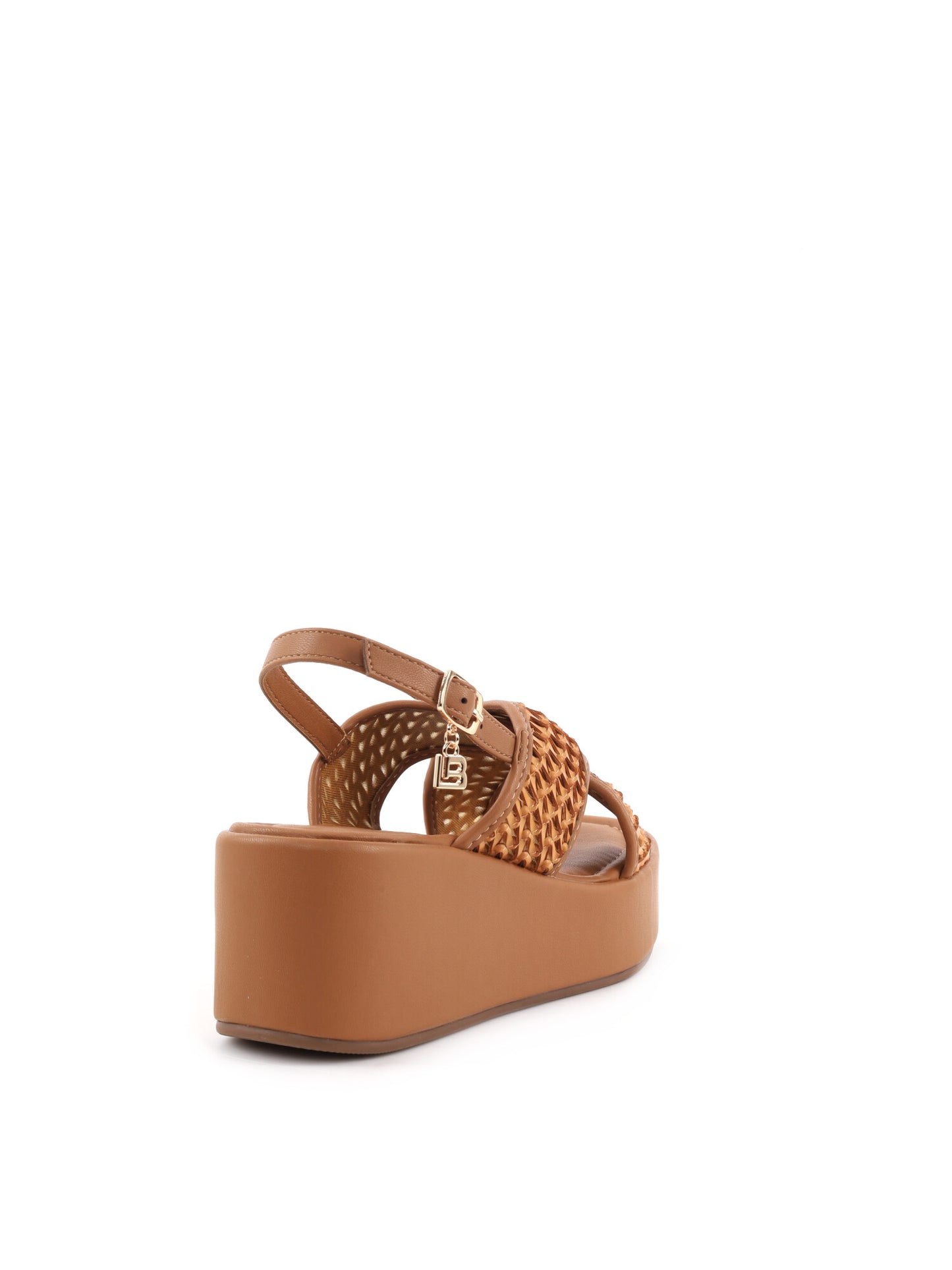 Sandali donna Laura Biagiotti color cognac, eleganza senza tempo
