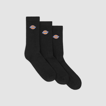 Dickies Valley Grove, calze unisex nere in cotone traspirante