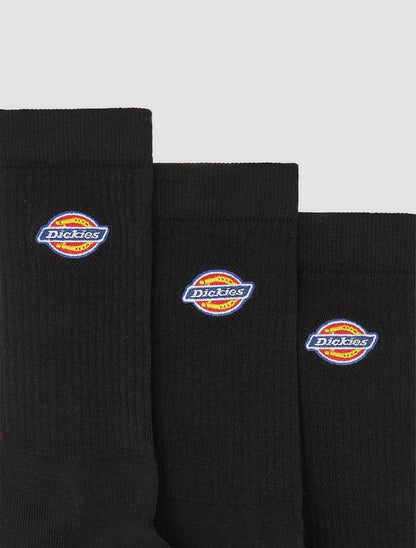 Dickies Valley Grove, calze unisex nere in cotone traspirante
