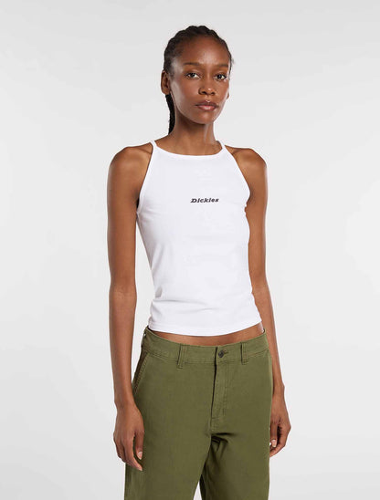 Dickies Honeyville, canotta donna bianca resistente e versatile