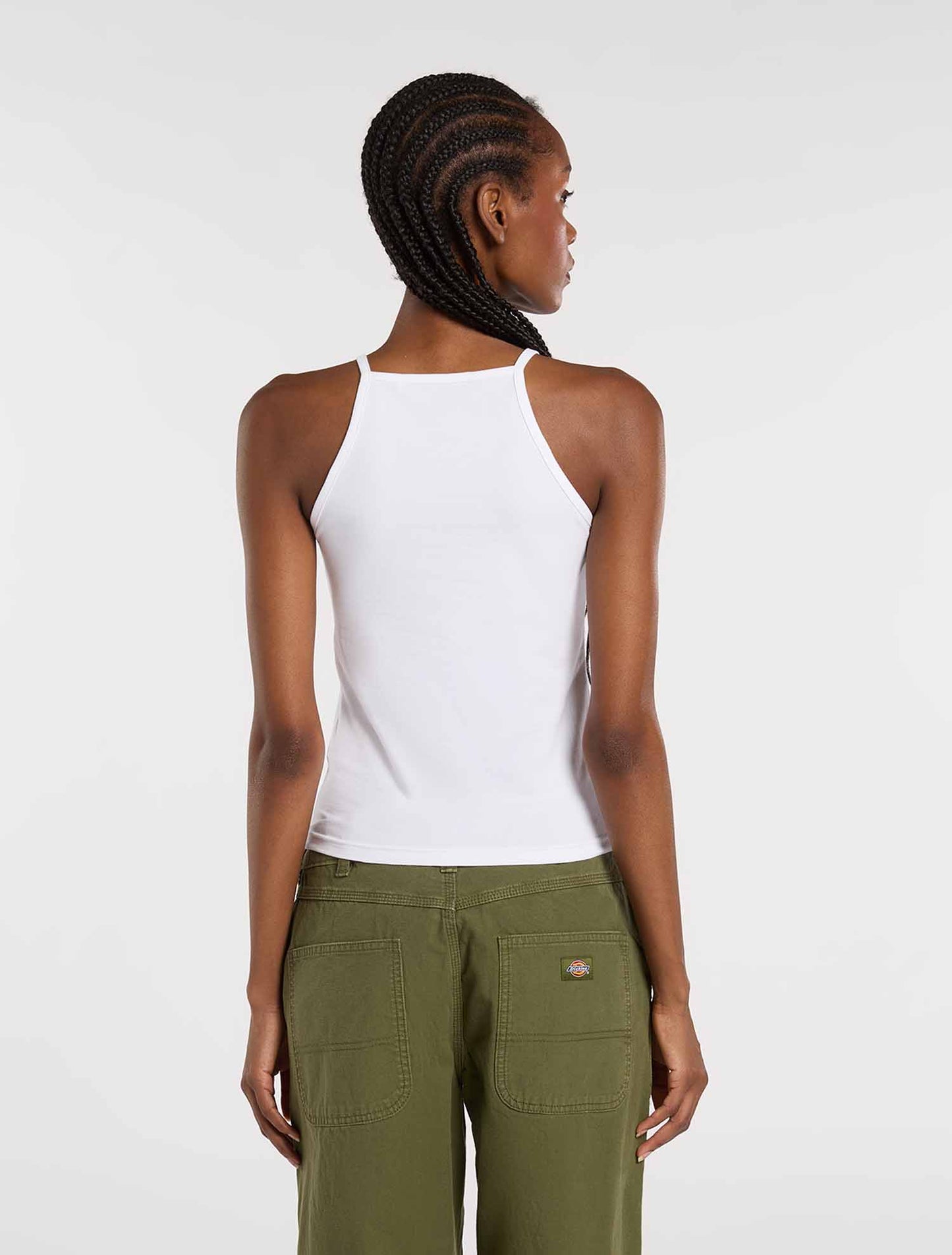 Dickies Honeyville, canotta donna bianca resistente e versatile