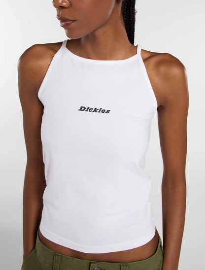Dickies Honeyville, canotta donna bianca resistente e versatile