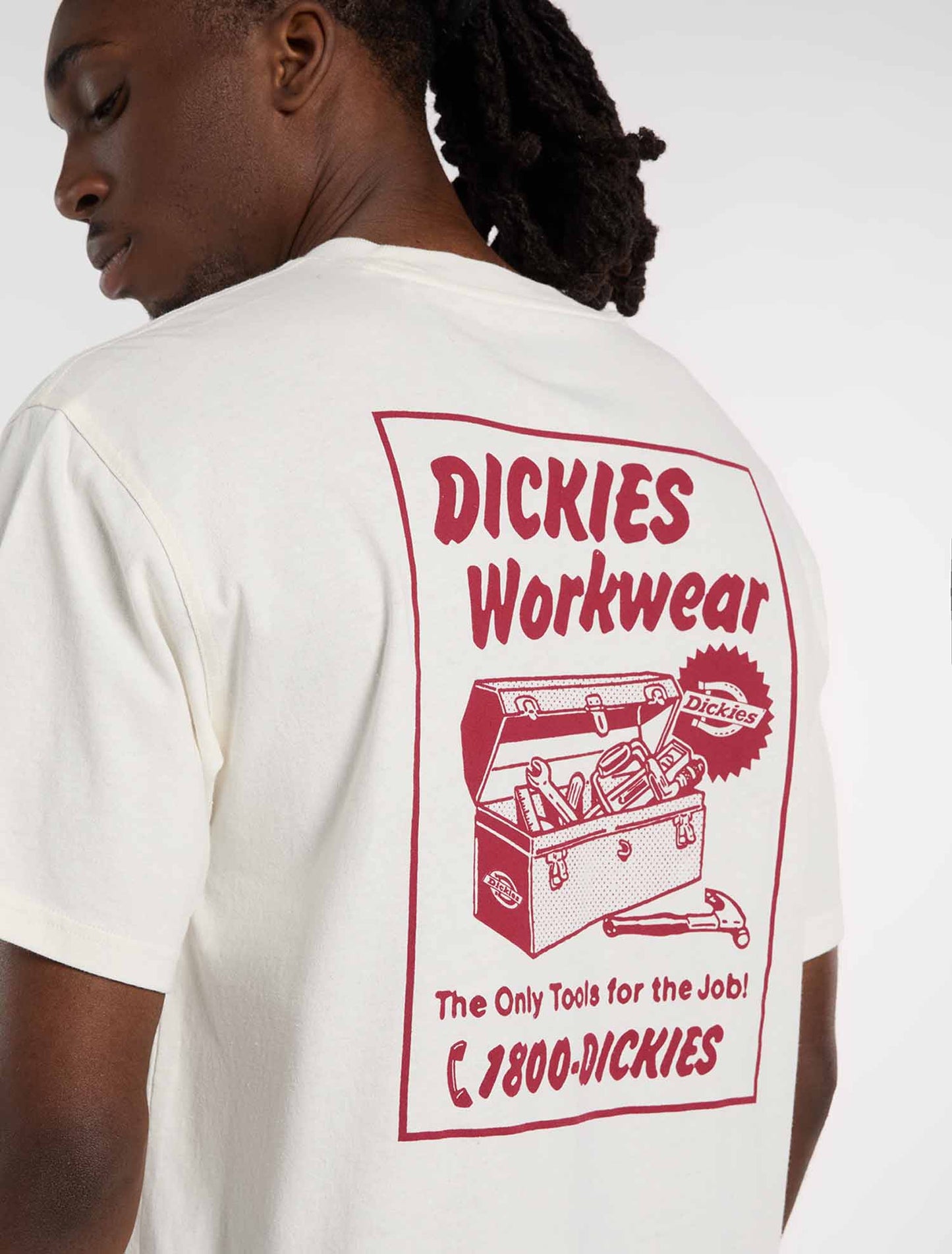 Dickies Dry Ridge, t-shirt manica corta uomo panna