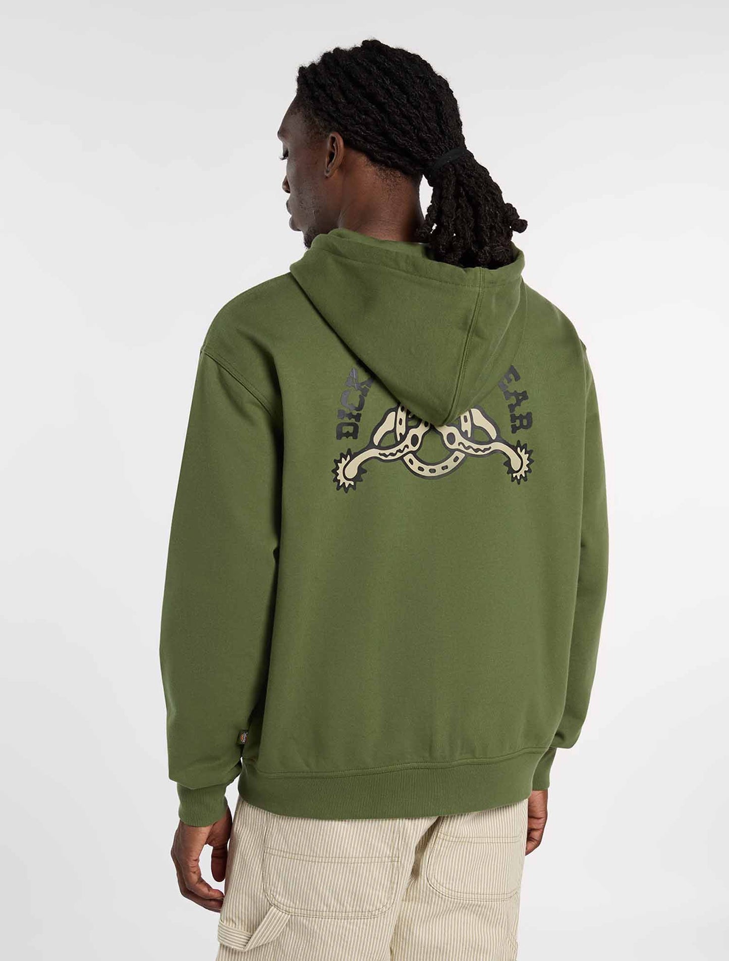 Felpa con zip Dickies Bettsville verde uomo