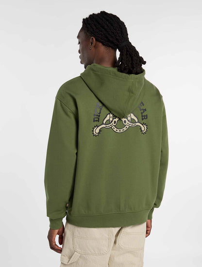 Felpa con zip Dickies Bettsville verde uomo