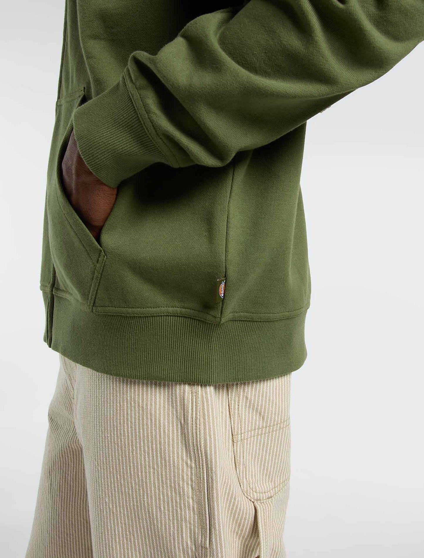 Felpa con zip Dickies Bettsville verde uomo