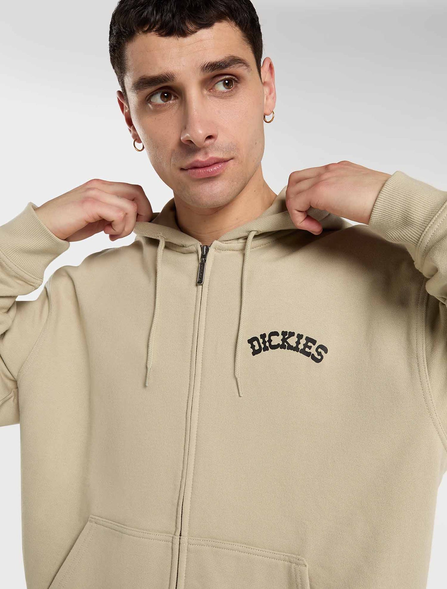 Felpa con zip Dickies Bettsville uomo rossa