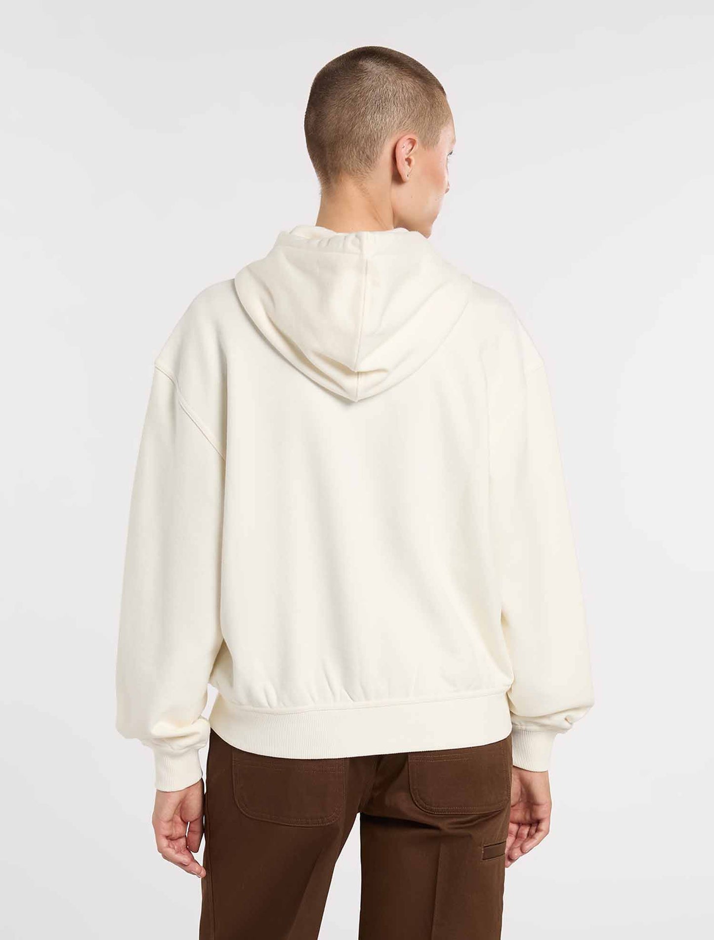 Felpa Dickies Deshler con zip integrale color crema donna