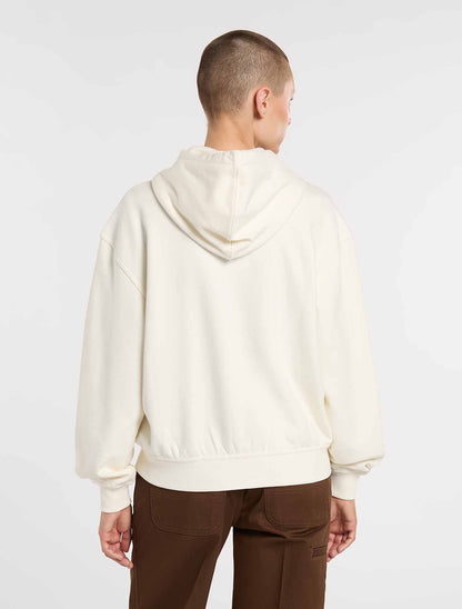 Felpa Dickies Deshler con zip integrale color crema donna