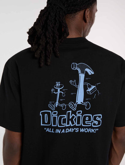 Dickies Fairlawn, t-shirt uomo in cotone nero