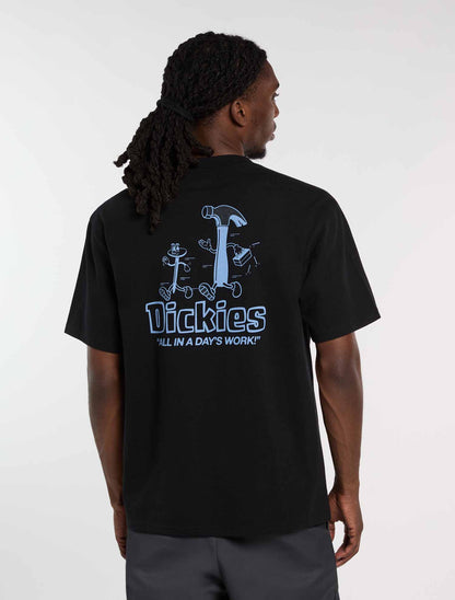Dickies Fairlawn, t-shirt uomo in cotone nero