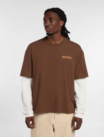 T-shirt Dickies Payson 2fer marrone uomo