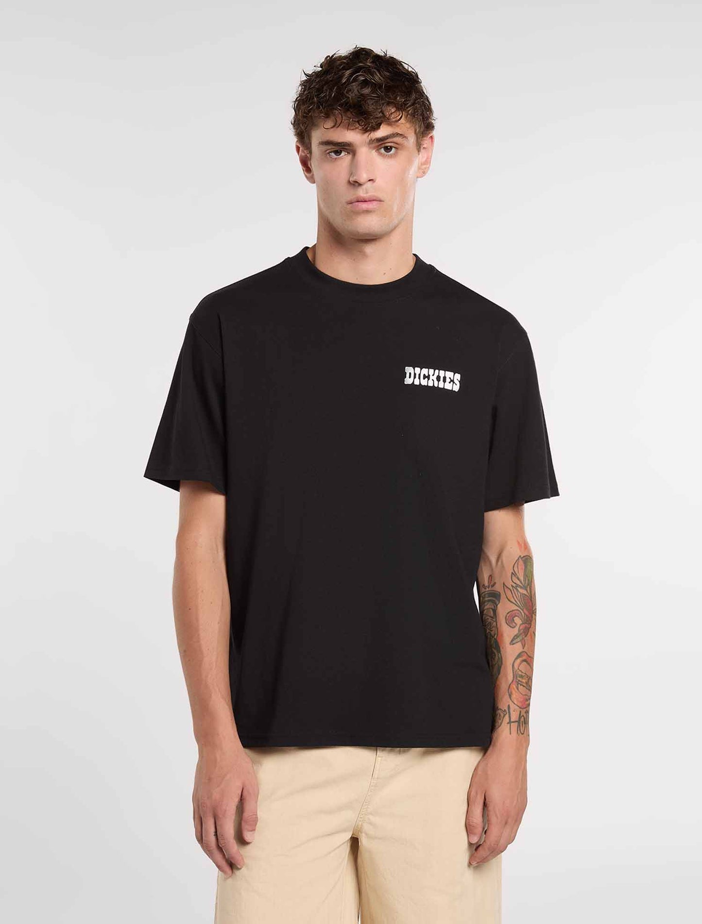 Dickies Plain City, t-shirt uomo nera maniche corte