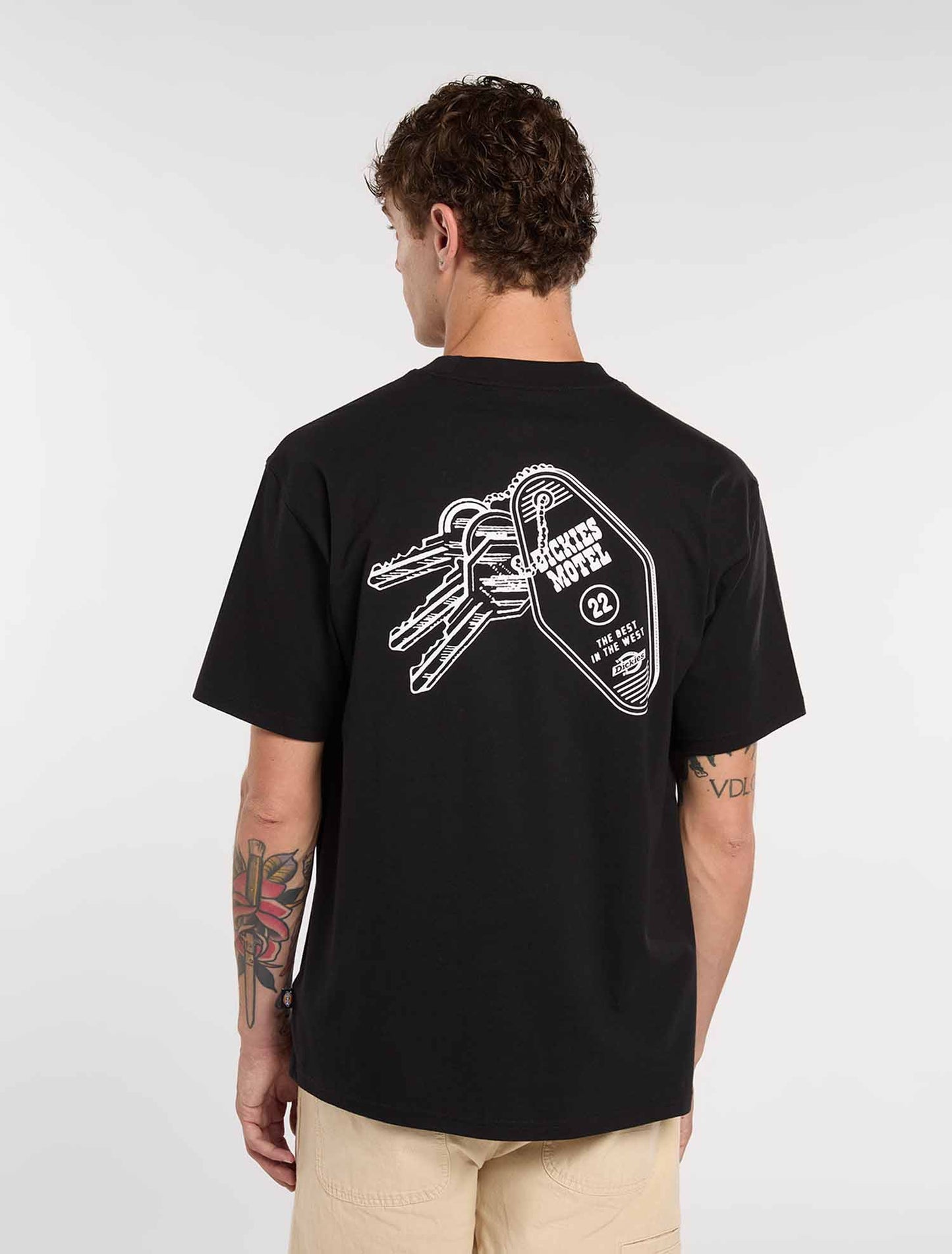Dickies Plain City, t-shirt uomo nera maniche corte