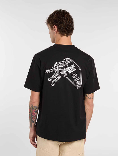 Dickies Plain City, t-shirt uomo nera maniche corte