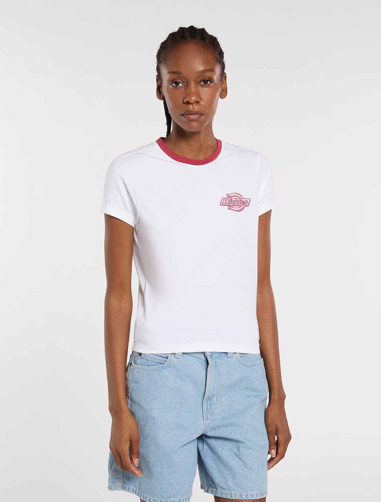 Dickies Plainville, t-shirt maniche corte donna bianca