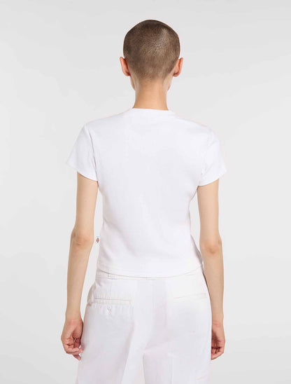T-shirt Dickies Wellsville donna bianca a maniche corte