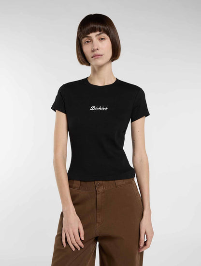 Dickies Wellsville, t-shirt maniche corte donna nera