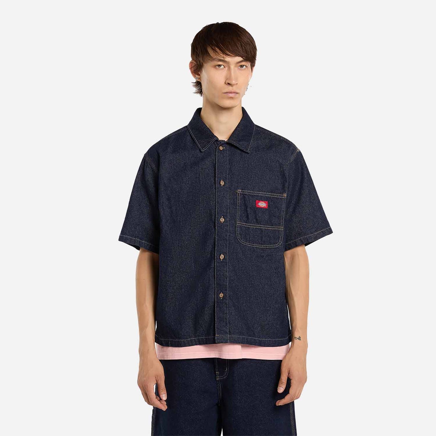 Camicia denim uomo Dickies, stile autentico e resistente
