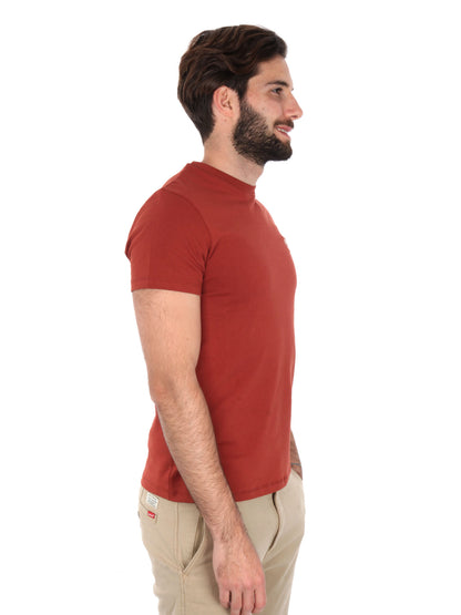 T-SHIRT LOGO PICCOLO RICAMATO TIMBERLAND UOMO BORDEAUX