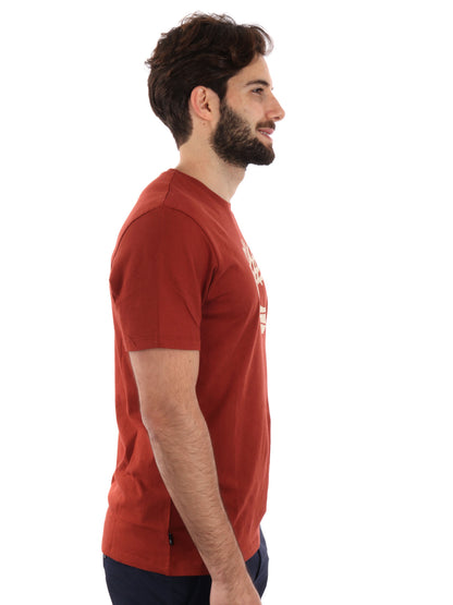 T-SHIRT CON LOGO TIMBERLAND UOMO BORDEAUX