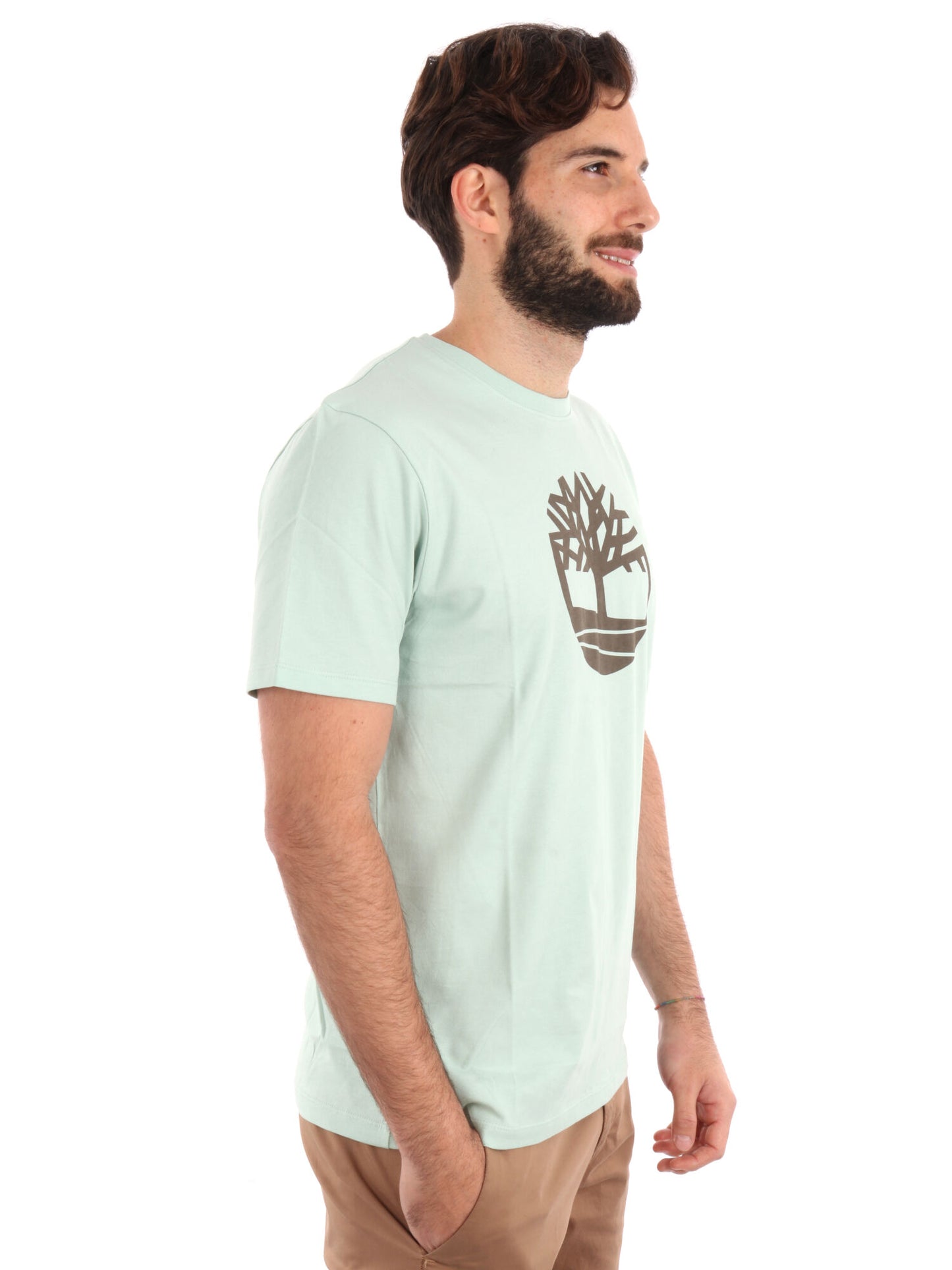 T-SHIRT CON LOGO TIMBERLAND UOMO SALVIA
