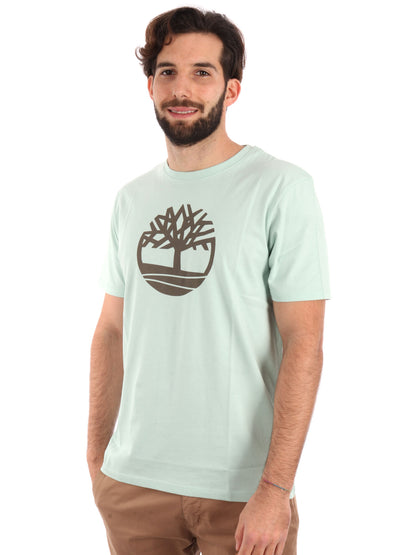 T-SHIRT CON LOGO TIMBERLAND UOMO SALVIA