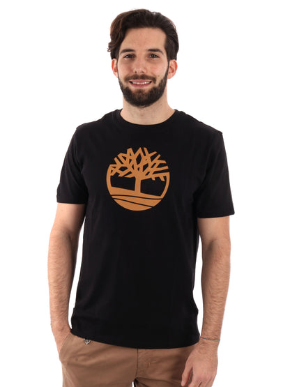 T-SHIRT CON LOGO TIMBERLAND UOMO NERO