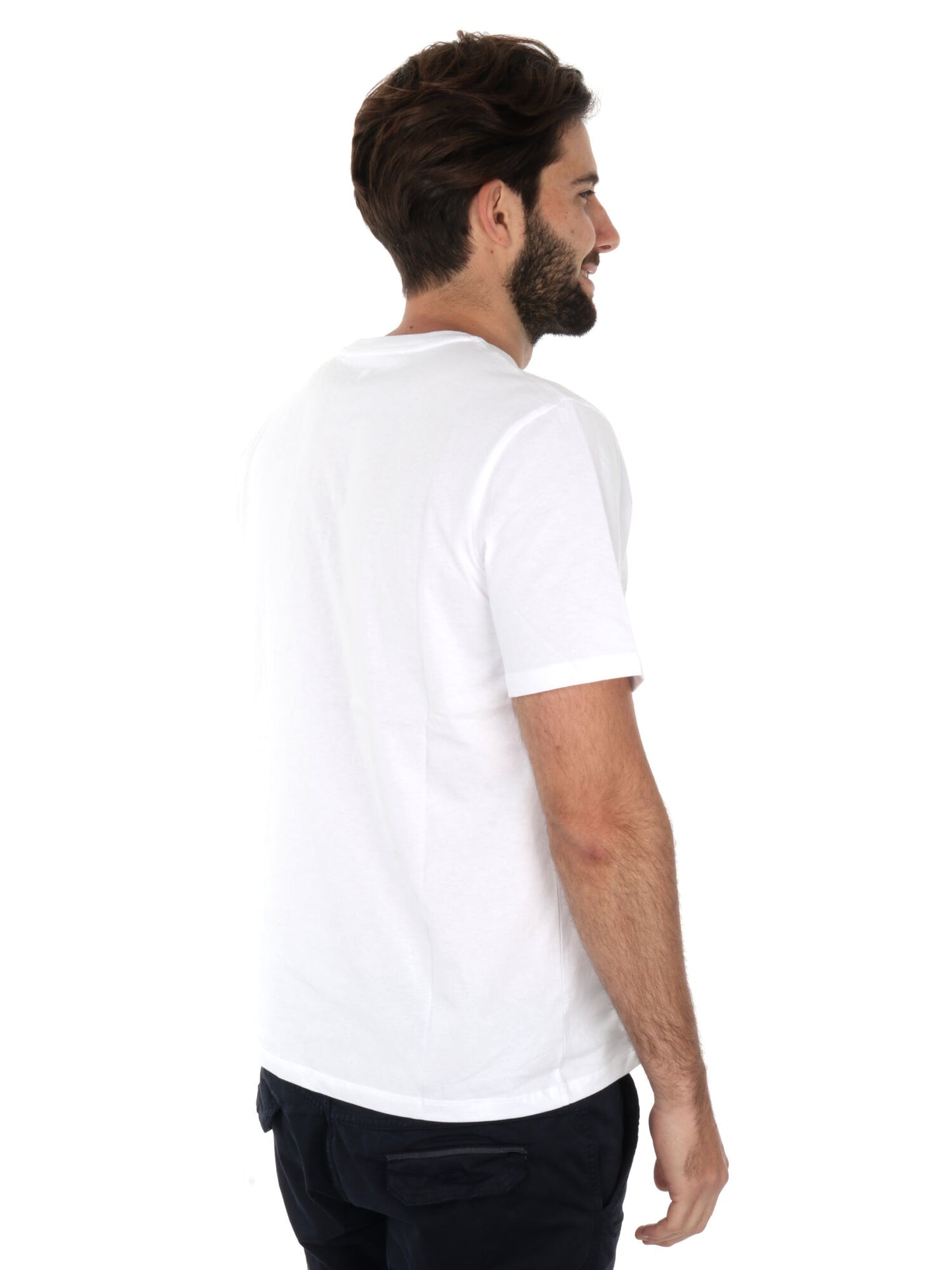 T-SHIRT CON PACH LOGO TIMBERLAND DA UOMO BIANCO