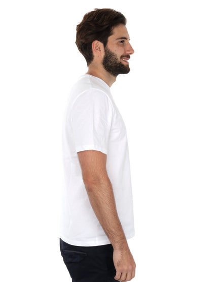 T-SHIRT CON PACH LOGO TIMBERLAND DA UOMO BIANCO