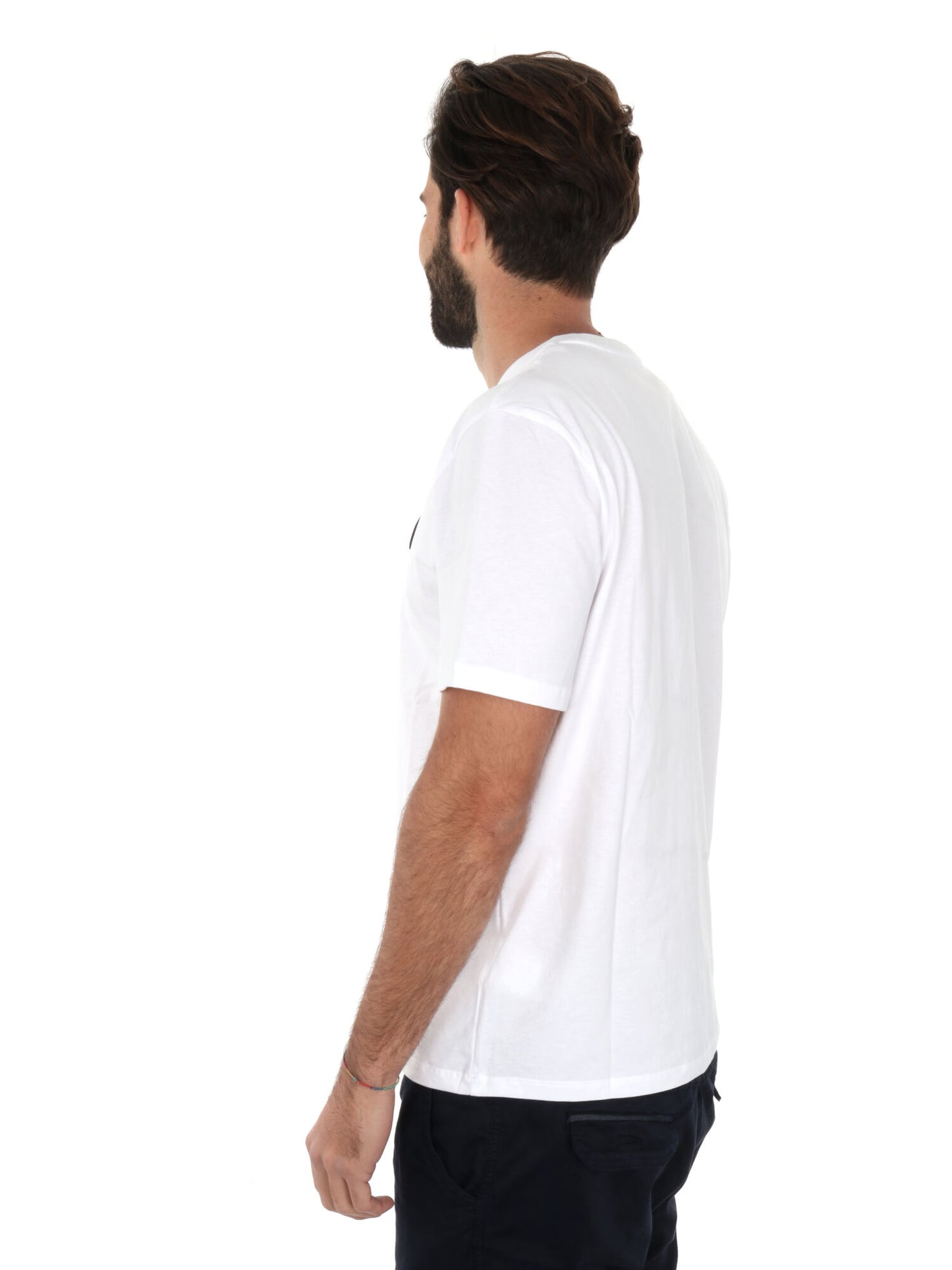 T-SHIRT CON PACH LOGO TIMBERLAND DA UOMO BIANCO