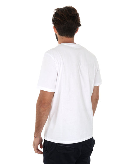 T-SHIRT CON PACH LOGO TIMBERLAND DA UOMO BIANCO