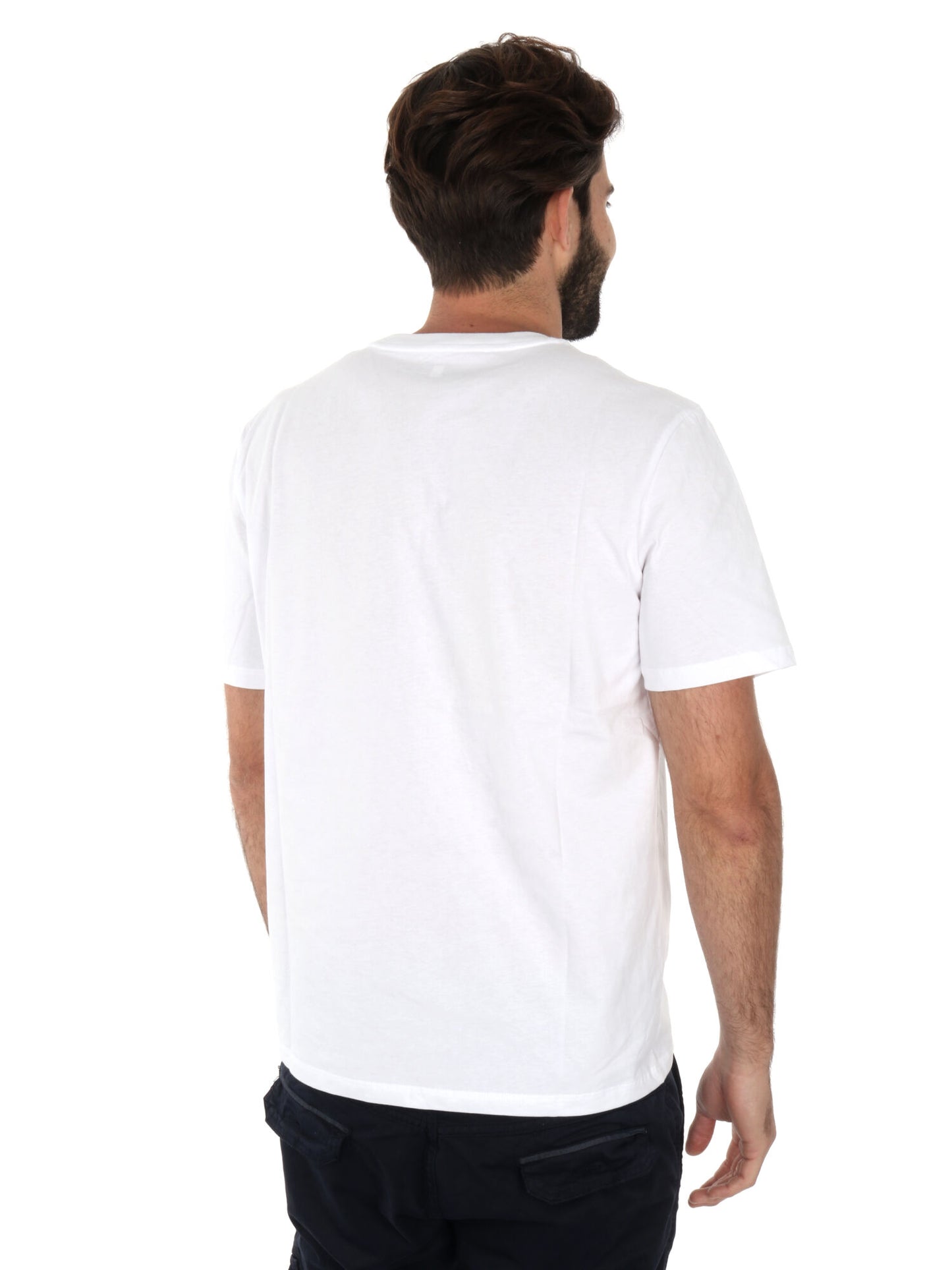 T-SHIRT CON PACH LOGO TIMBERLAND DA UOMO BIANCO