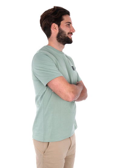 T-SHIRT CON PACH LOGO TIMBERLAND DA UOMO VERDE