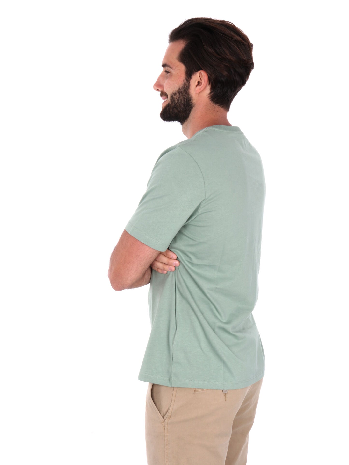 T-SHIRT CON PACH LOGO TIMBERLAND DA UOMO VERDE