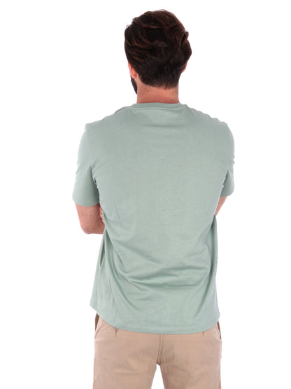T-SHIRT CON PACH LOGO TIMBERLAND DA UOMO VERDE
