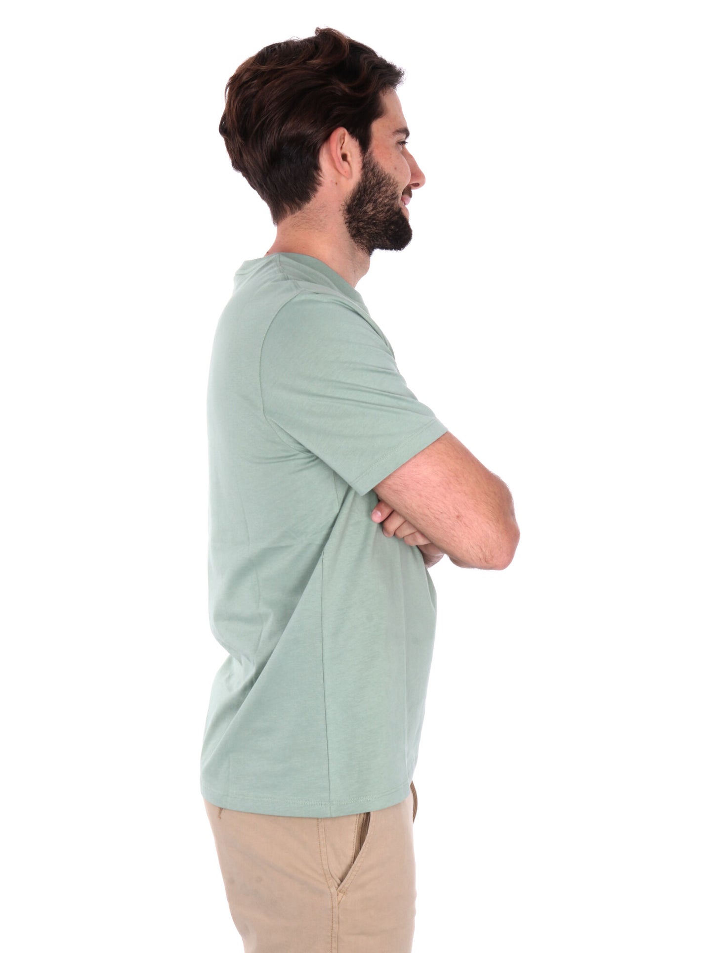 T-SHIRT CON PACH LOGO TIMBERLAND DA UOMO VERDE
