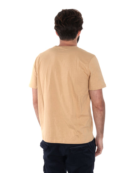 T-SHIRT CON PACH LOGO TIMBERLAND DA UOMO OCRA