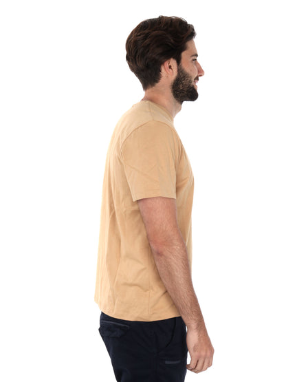 T-SHIRT CON PACH LOGO TIMBERLAND DA UOMO OCRA