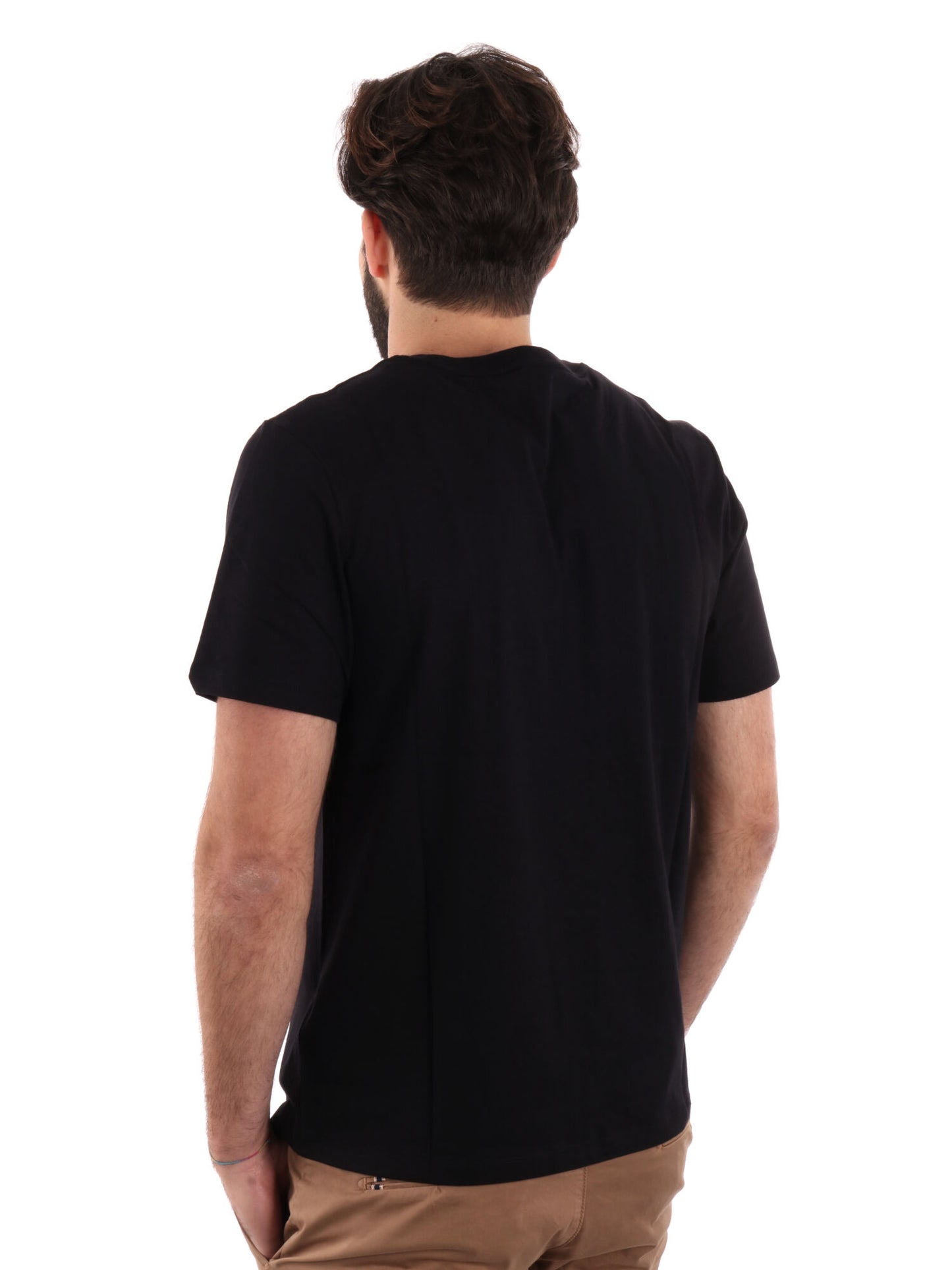 T-SHIRT LOGO A CONTRASTO TIMBERLAND UOMO NERO