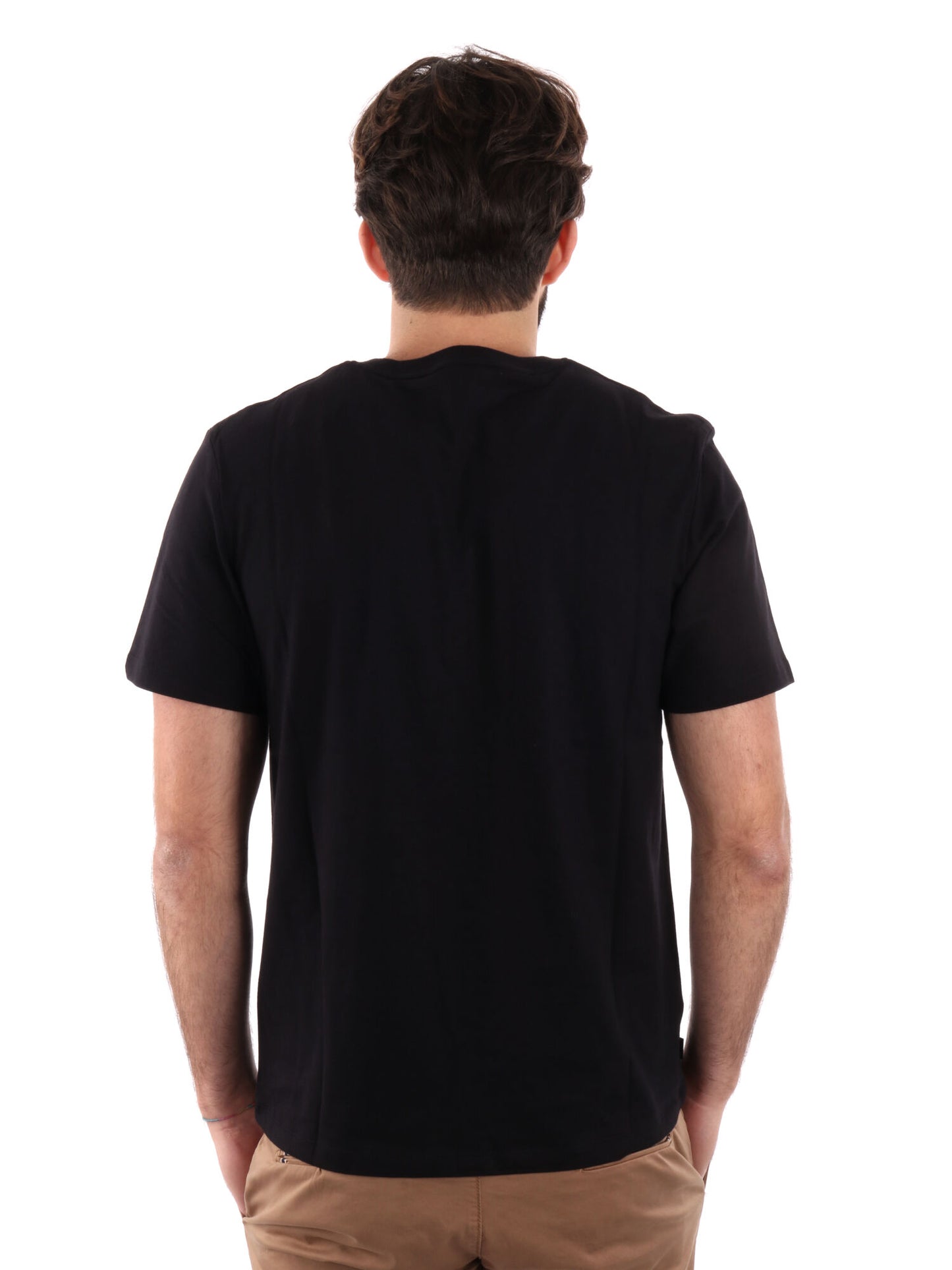 T-SHIRT LOGO A CONTRASTO TIMBERLAND UOMO NERO