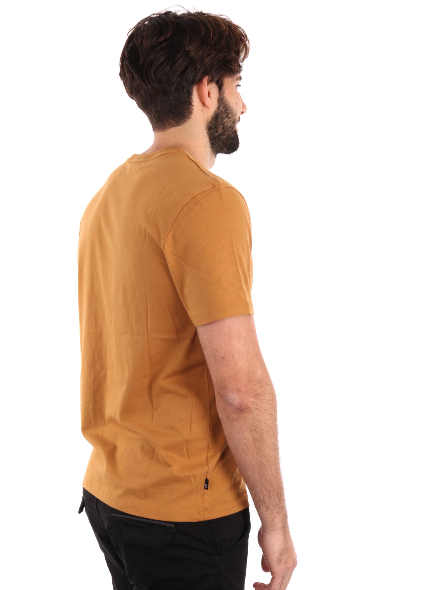 T-SHIRT LOGO A CONTRASTO TIMBERLAND UOMO OCRA