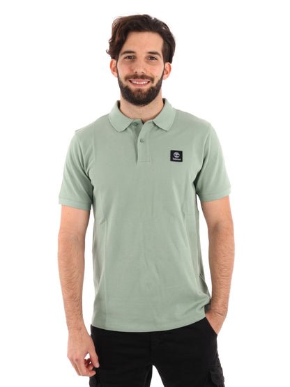 POLO CON PACH LOGO TIMBERLAND UOMO VERDE