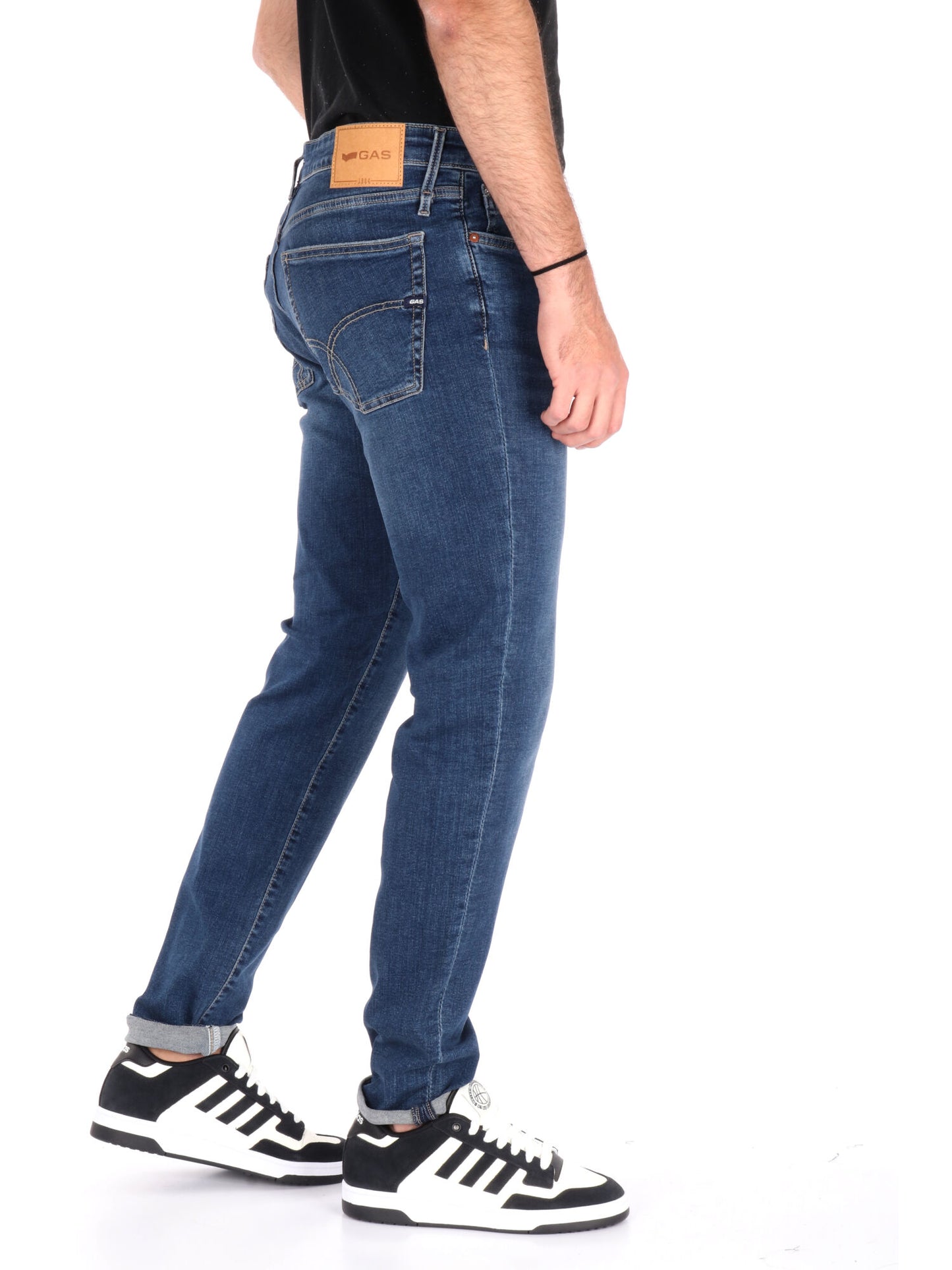 Jeans Gas Sax skinny da uomo in denim blu casual