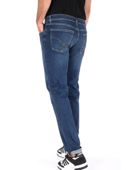 JEANS SKINNY SAX GAS DA UOMO BLU DENIM